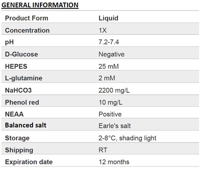 MEM (glucose free) (with NEAA, HEPES)