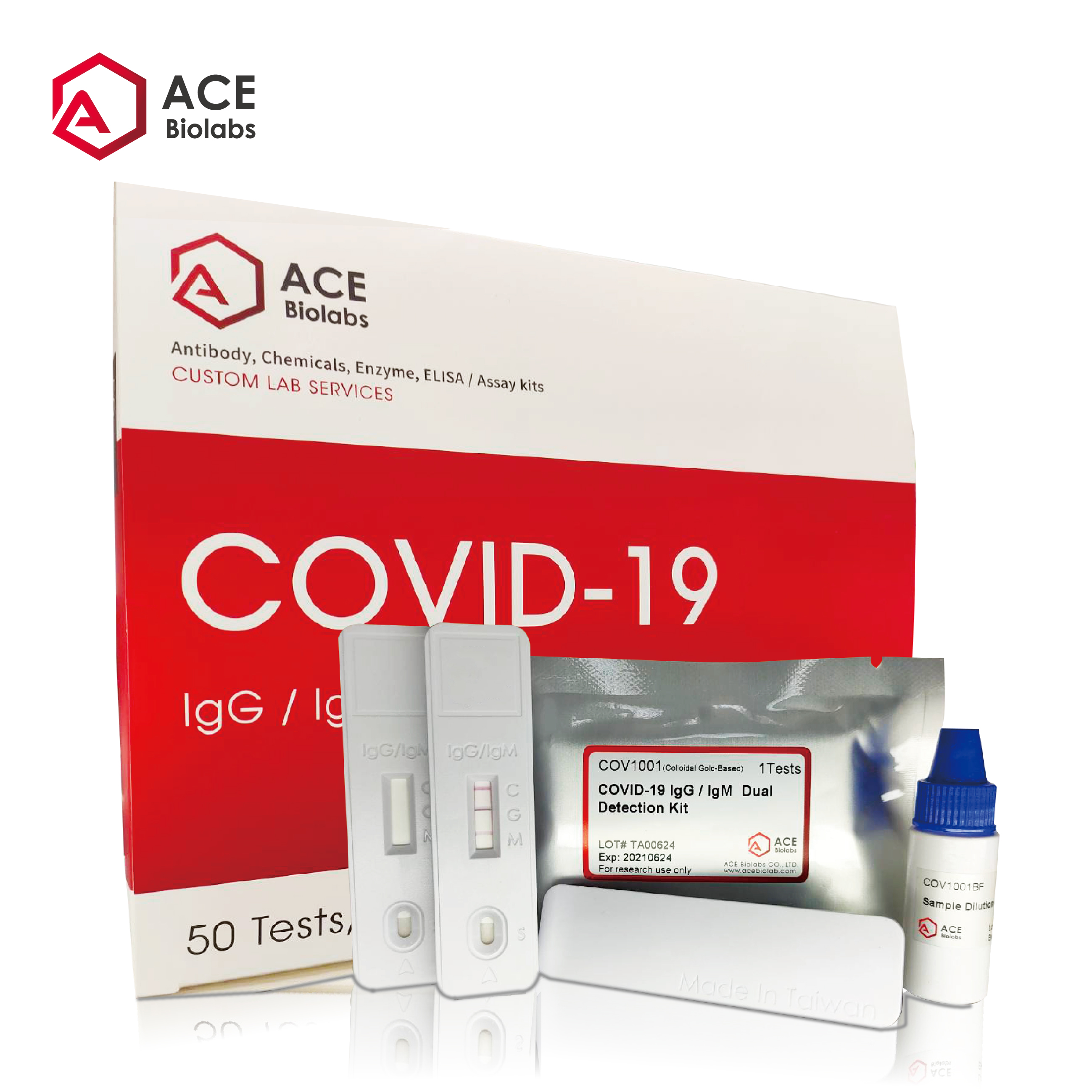 ACE COVID-19 IgG / IgM Antibody Rapid Test Kit  | 新型冠狀病毒抗體快篩試片