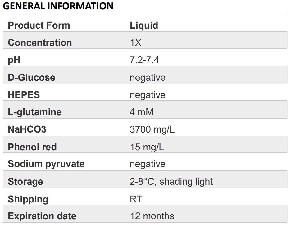 DMEM (glucose free) (without sodium pyruvate )