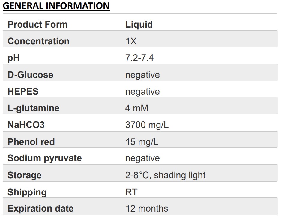 DMEM (glucose free) (without sodium pyruvate )