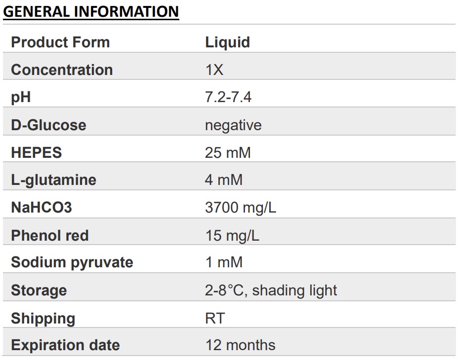 DMEM (glucose free) (with HEPES)