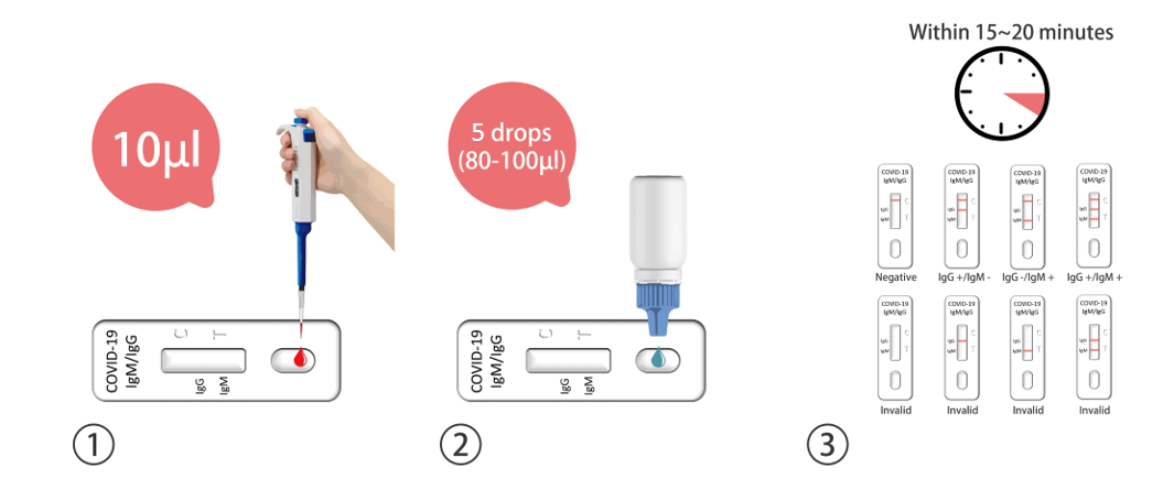 Use Steps of ACE COVID-19 IgG / IgM Dual Detection Kit